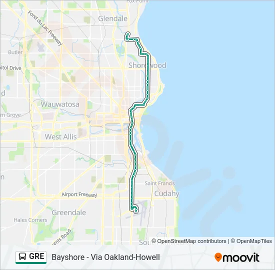 GRE Bus Line Map