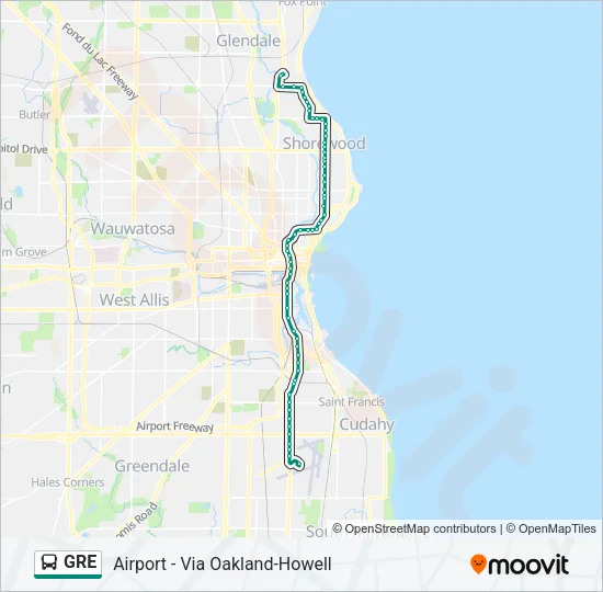 GRE Bus Line Map