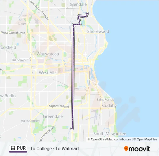 PUR Bus Line Map