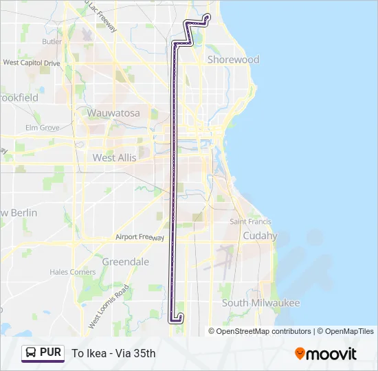 PUR Bus Line Map