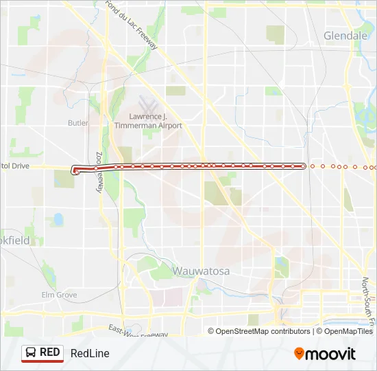 RED Bus Line Map