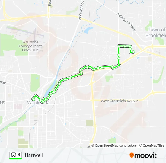 3 Bus Line Map