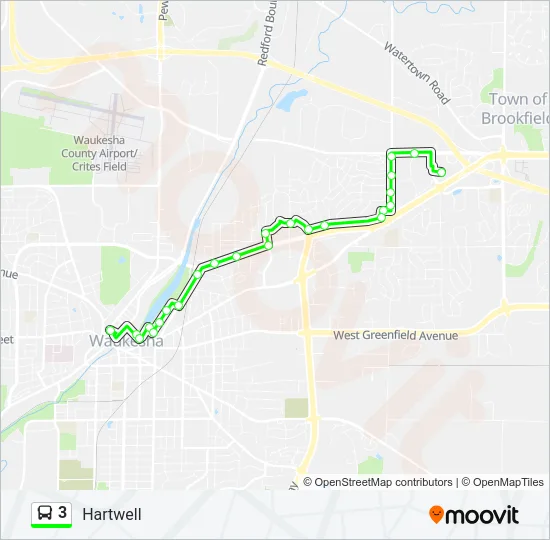 3 Bus Line Map