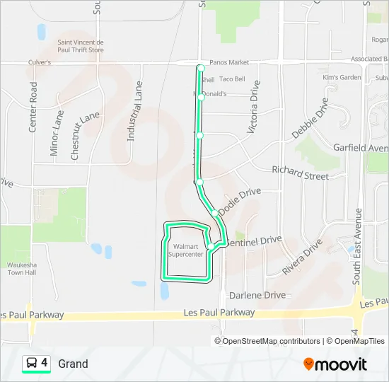 4 Bus Line Map
