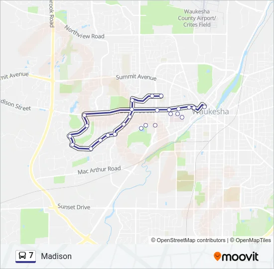 7 Bus Line Map