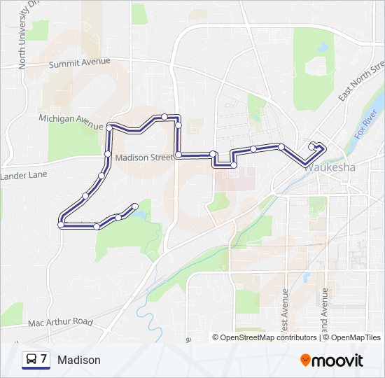 7 bus Line Map