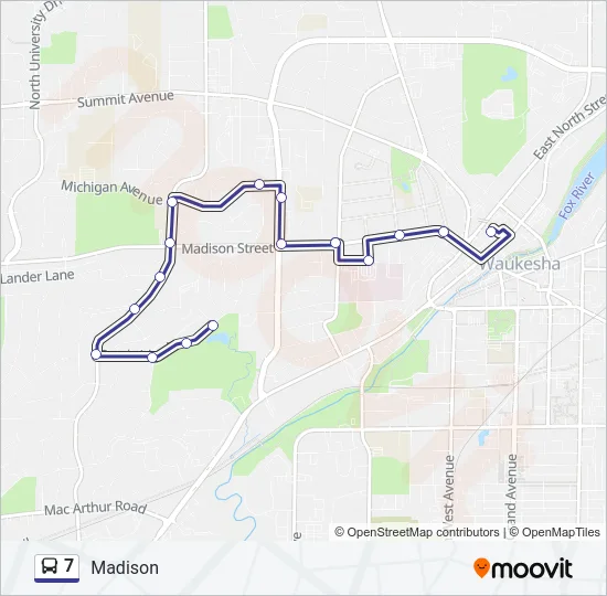 7 Bus Line Map
