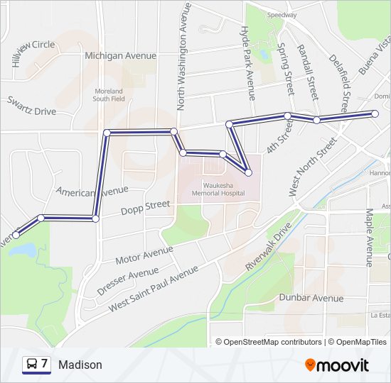 Mapa de 7 de autobús