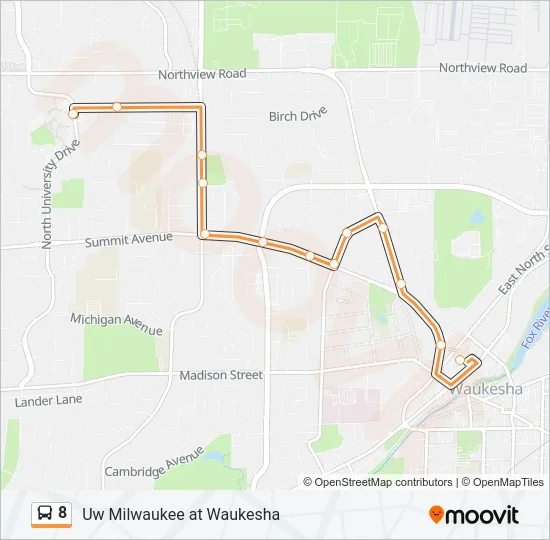 8 Bus Line Map