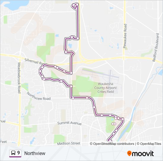 9 bus Line Map