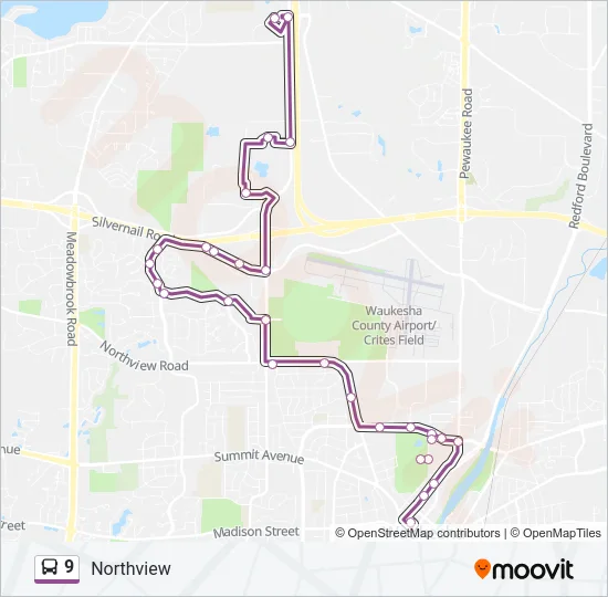 9 Bus Line Map