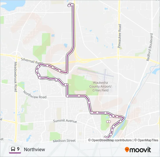 9 Bus Line Map
