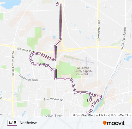 9 bus Line Map