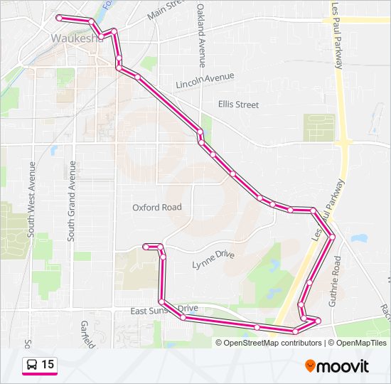 Mapa de 15 de autobús