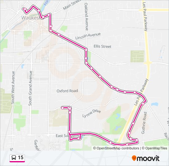 15 bus Line Map