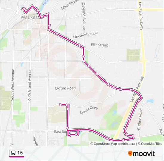 15 Bus Line Map