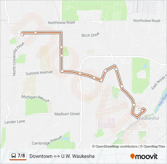 7/8 Bus Line Map