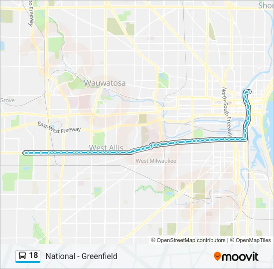 18 Bus Line Map