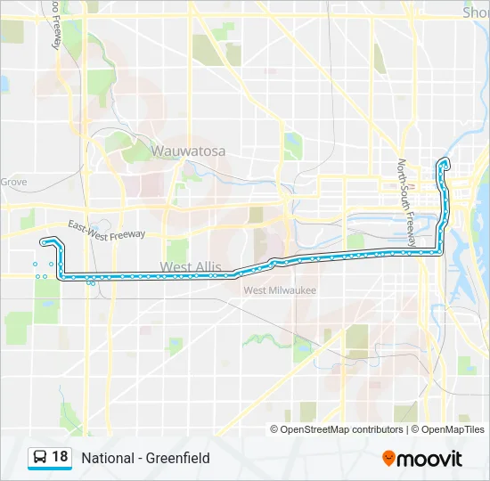 18 Bus Line Map