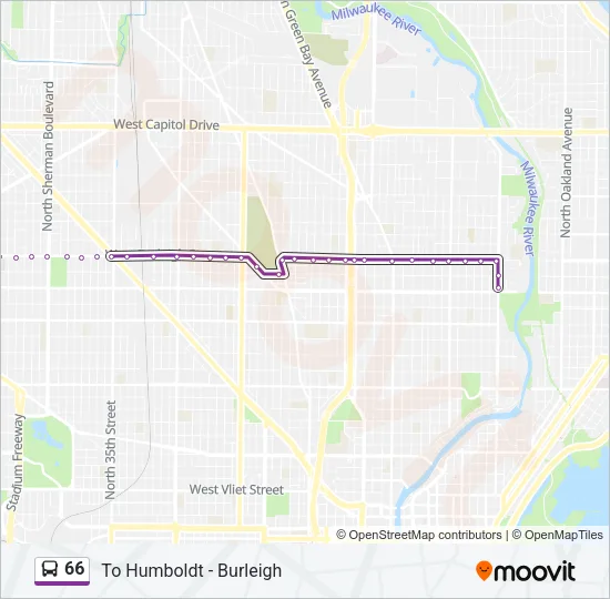 66 Bus Line Map