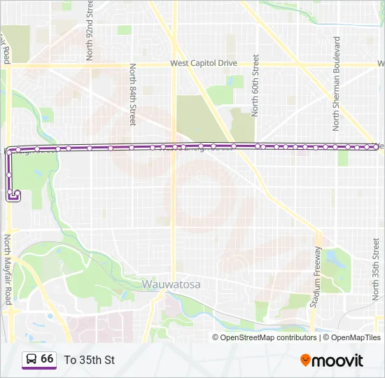 66 Bus Line Map