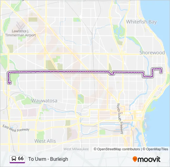 66 Bus Line Map