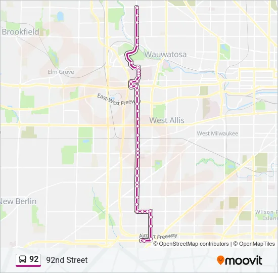 92 Bus Line Map
