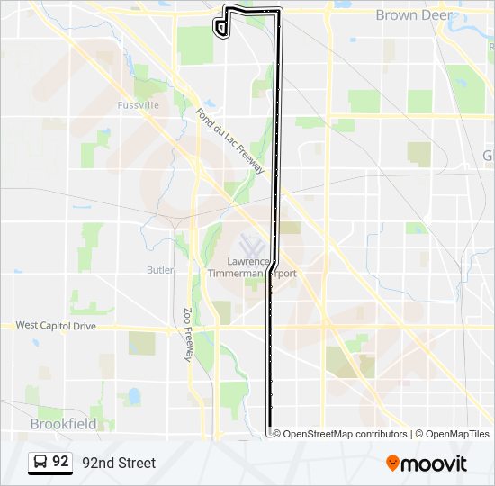 92 Bus Line Map