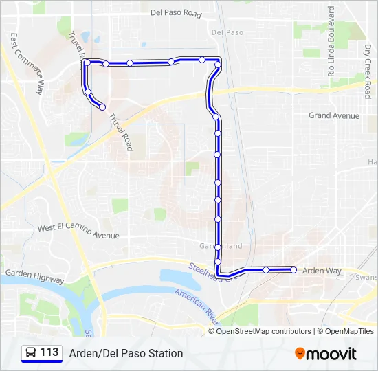 113 Bus Line Map