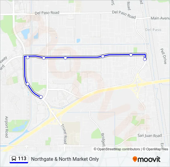 113 Bus Line Map
