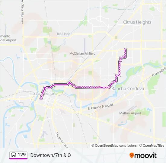 129 Bus Line Map