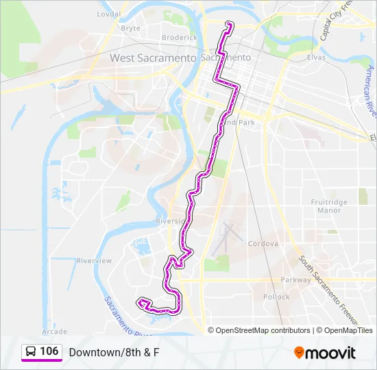 106 Bus Line Map