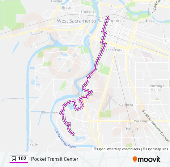 102 Bus Line Map
