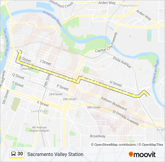 30 Bus Line Map