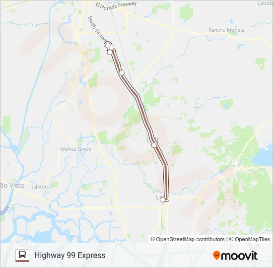 HIGHWAY 99 EXPRESS Bus Line Map