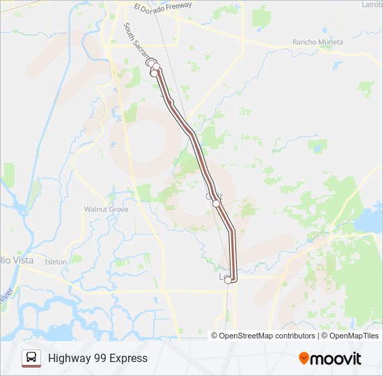 HIGHWAY 99 EXPRESS bus Line Map