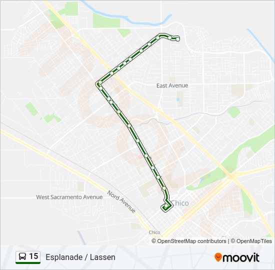 15 Bus Line Map