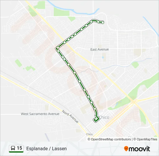 15 Bus Line Map