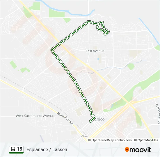 15 Bus Line Map