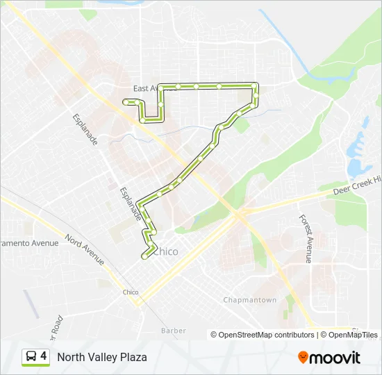 Mapa de 4 de autobús