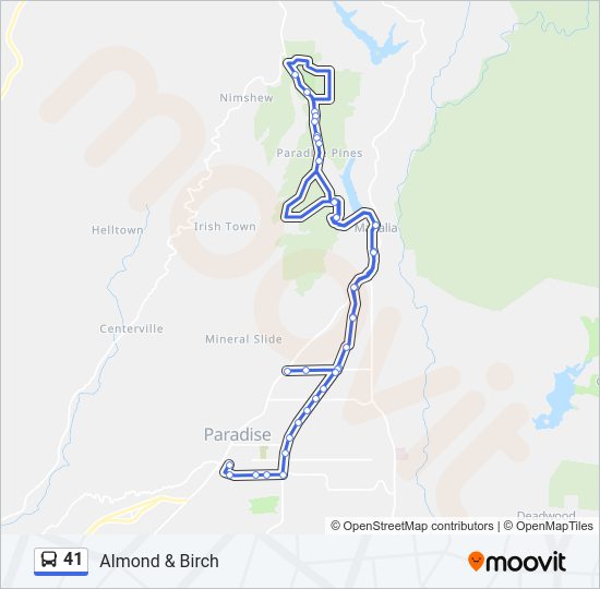 41 Bus Line Map