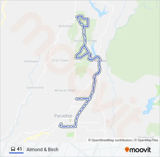 41 Bus Line Map