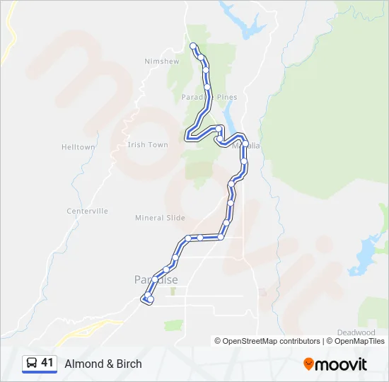41 Bus Line Map