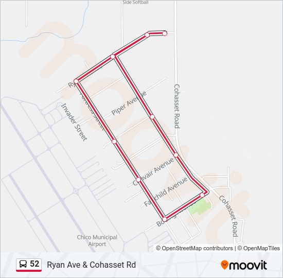 52 Bus Line Map