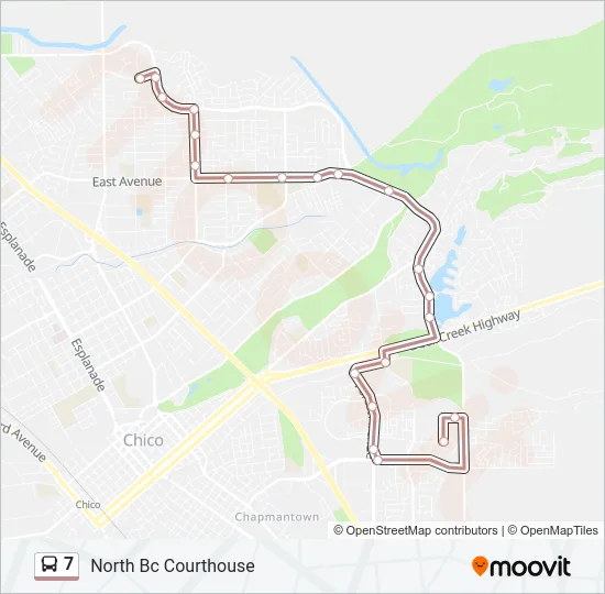 7 Bus Line Map