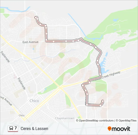 7 Bus Line Map