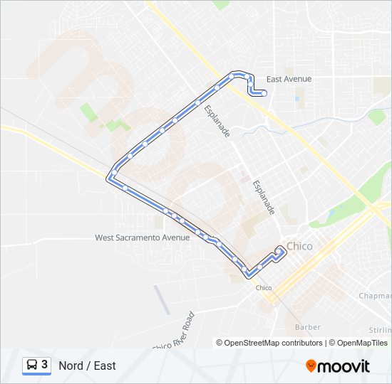 3 Bus Line Map