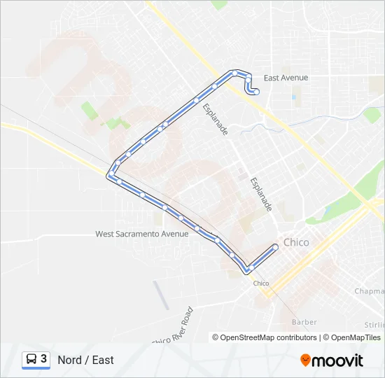 3 Bus Line Map