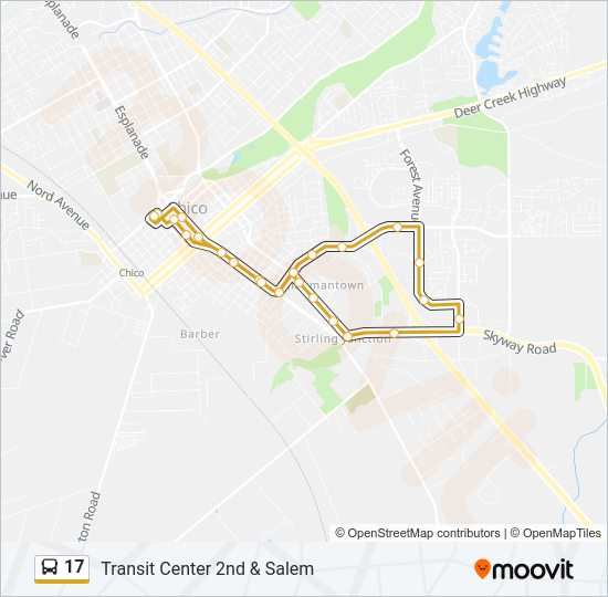 17 Bus Line Map