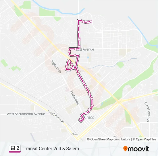2 Bus Line Map